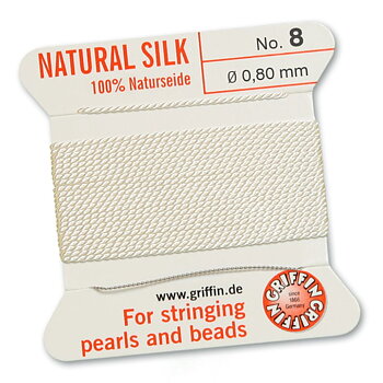 Pärlsilke Vit 0.80mm