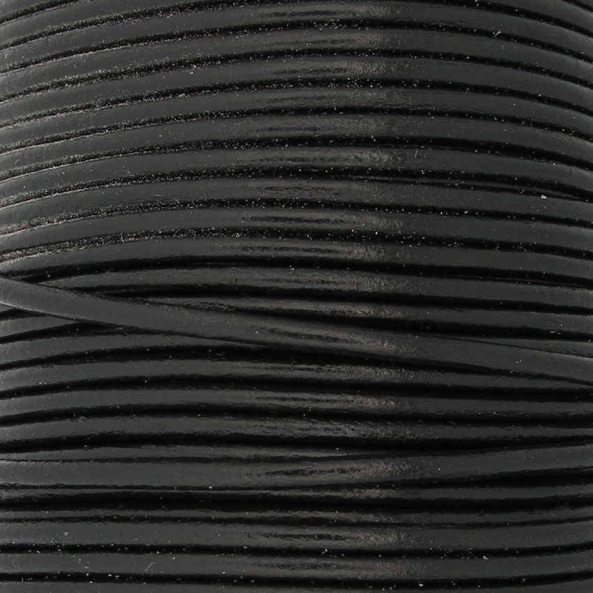 Läderrem 1.5mm Svart - metervara