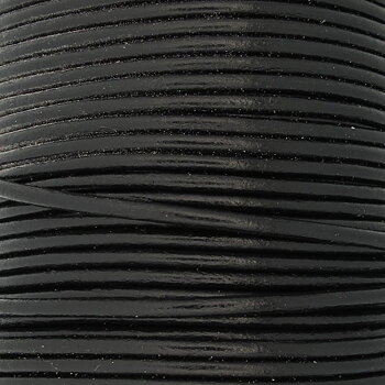 Läderrem 1.5mm Svart - metervara