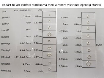 Sluten bindring i sterlingsilver YD 5mm wire 1mm
