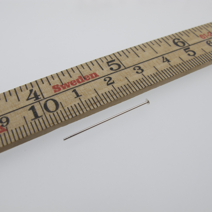 Sterling silver Head pin 25 mm/0.64 mm - 2