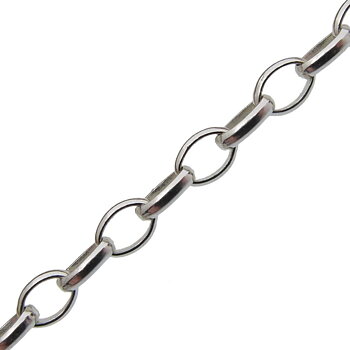 Oval 3.5x5mm Silverkedja