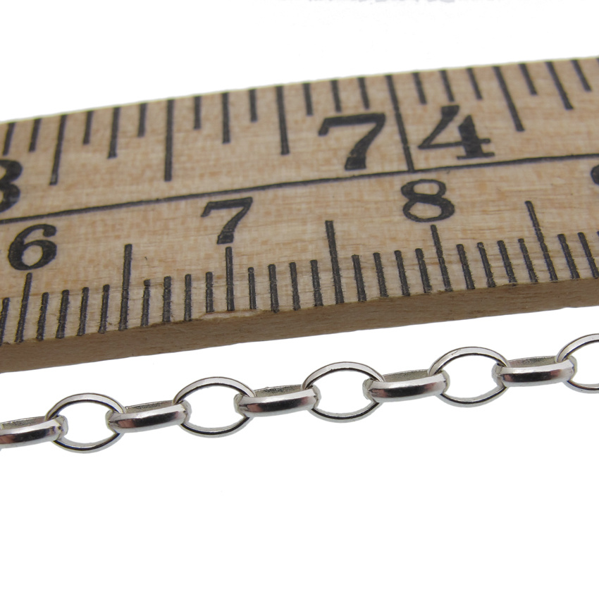 Oval Cable Chain Sterling Silver OD 4x2.8 mm - 3