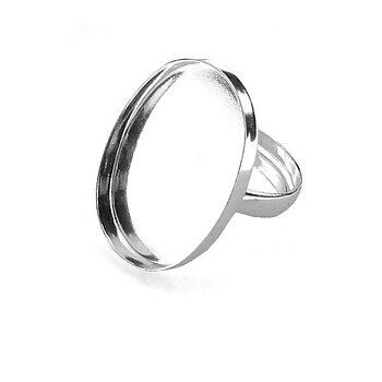 Sterling Silver Finger-ring - setting 25x18mm