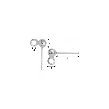Örstift med kula i Sterlingsilver