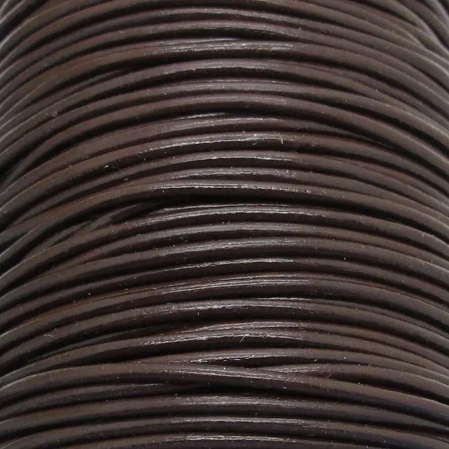 Läderrem 2mm Brun - metervara