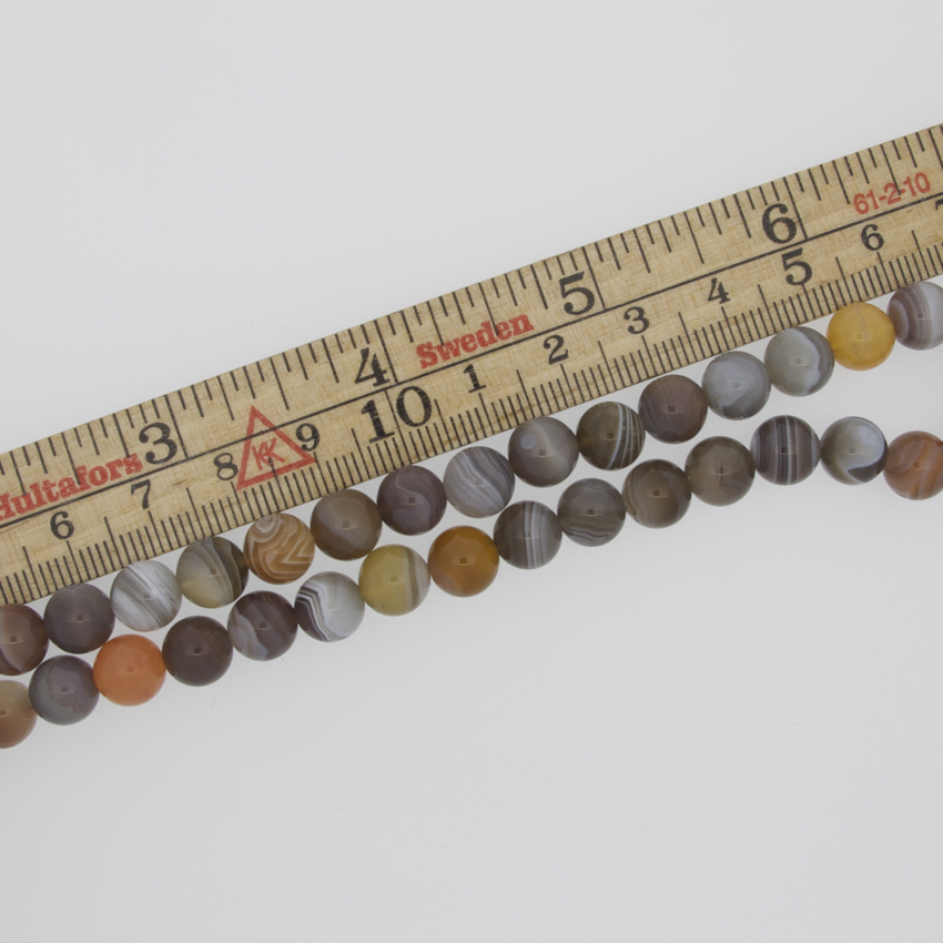 Botswana agat 8mm rund ädelsten - 3
