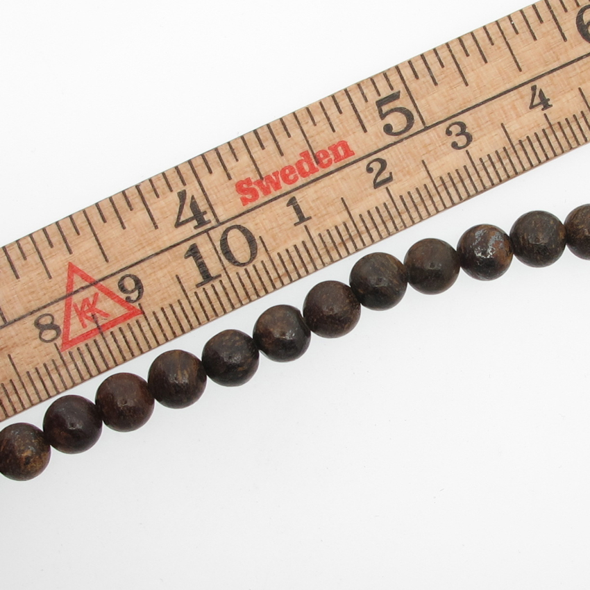 Bronsit 6mm rund ädelsten - 2