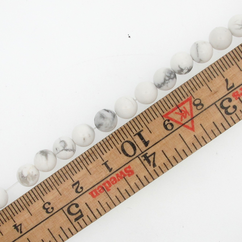 Howlite round Semiprecious-gemstone 6mm - 3