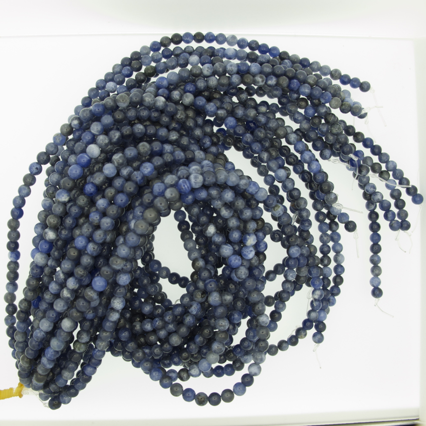 Sodalit 4mm rund ädelsten - 4