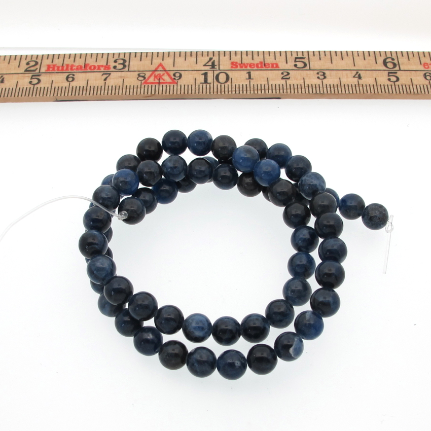 Sodalit 6 mm rund ädelsten - 2