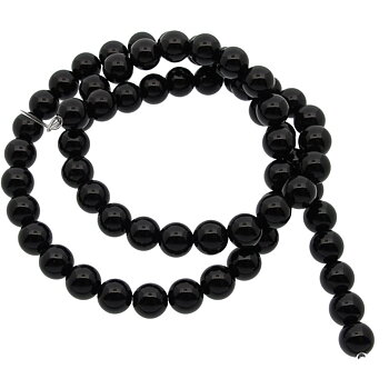 Black Onyx round Semiprecious-gemstone 6mm