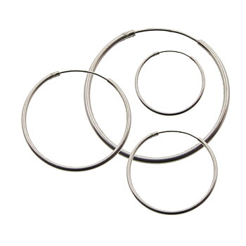Creoler 20mm silverringar för öronen