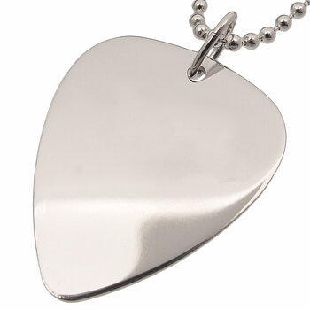 Sterling Silver Hand-made Plectrum Pendant