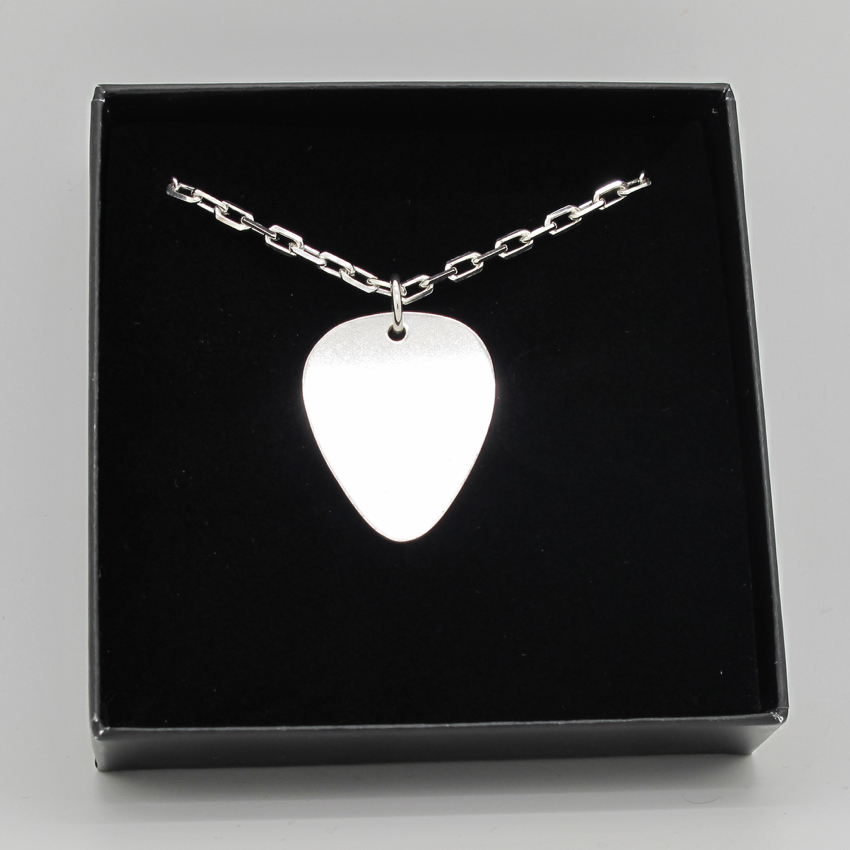 Sterling Silver Hand-made Plectrum Pendant - 8