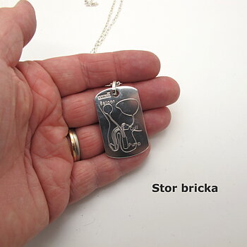 Sterling Silver Dog-tag AMS 800