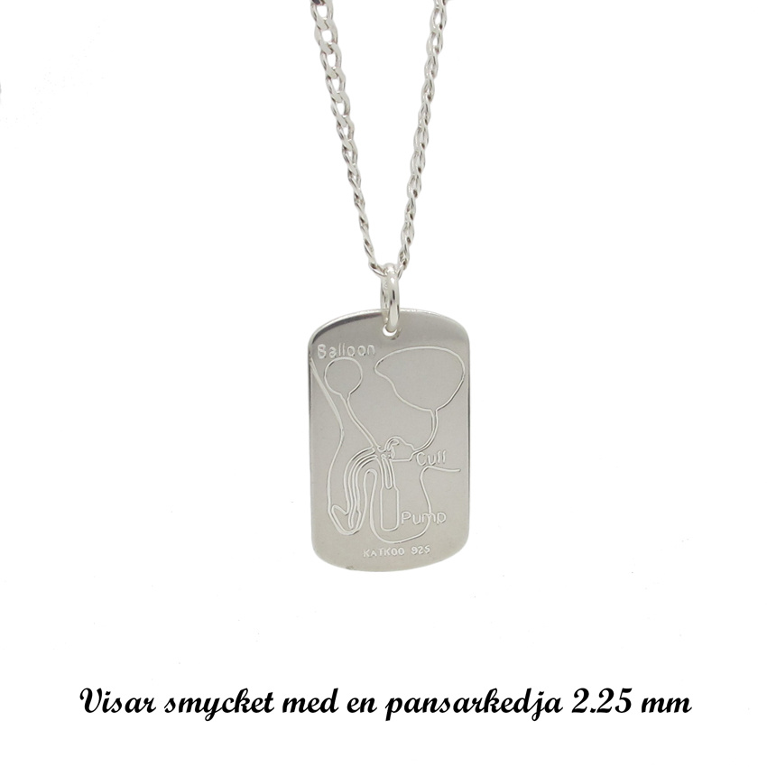 Sterling Silver Dog-tag AMS 800 - 7