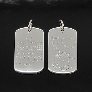 Sterling Silver Dog-tag AMS 800