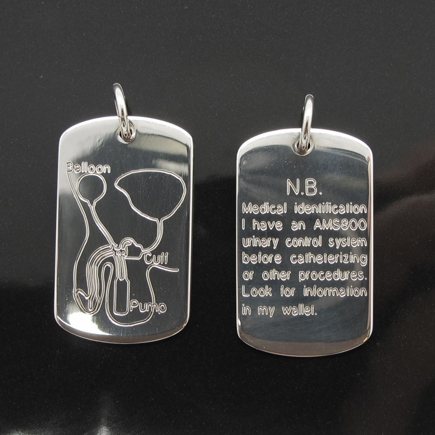 Sterling Silver Dog-tag AMS 800 - 8