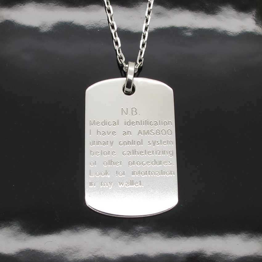 Sterling Silver Dog-tag AMS 800 - 5