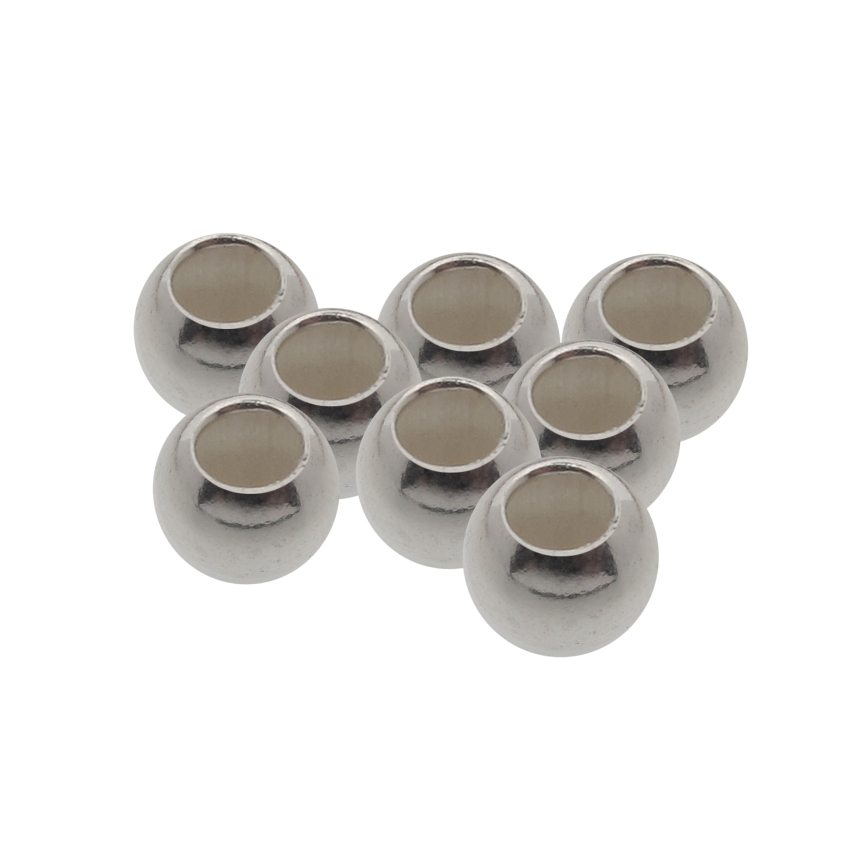 Sterlingsilver rund blank pärla 2 mm ca 43 pärlor