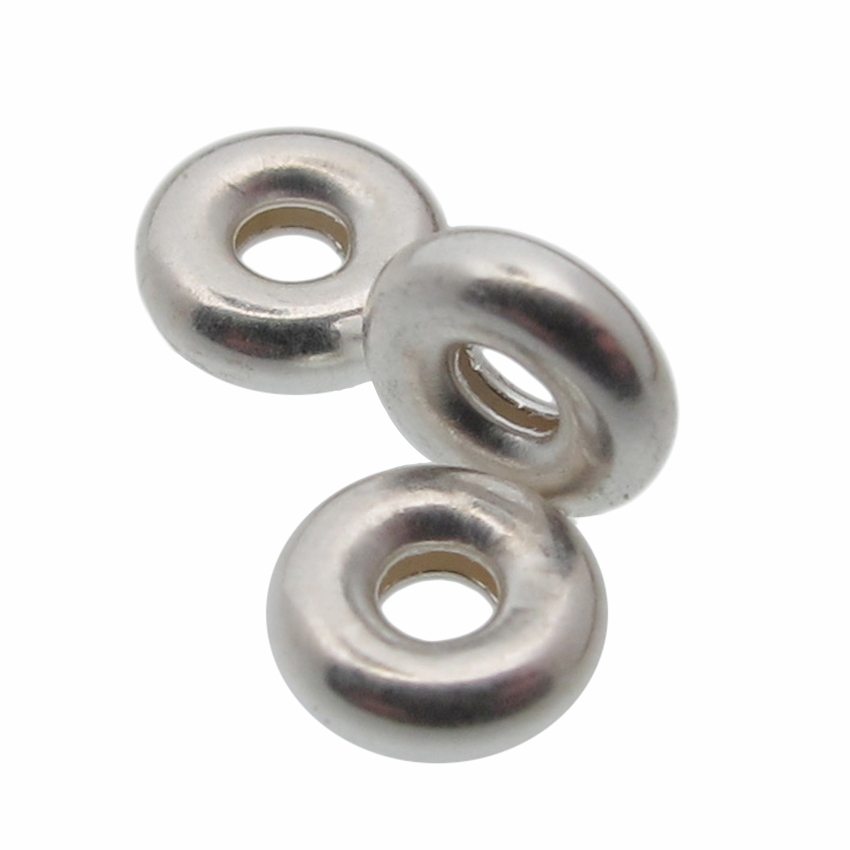 Hjulformade silverpärlor 3.5 mm