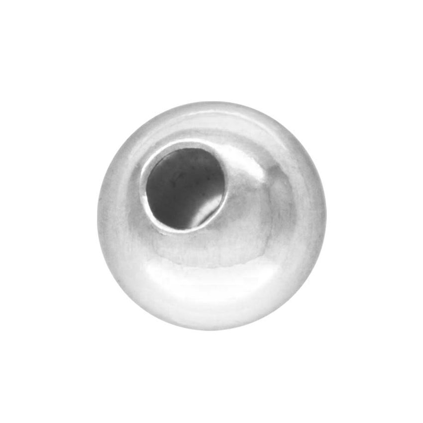 Sterlingsilver rund blank pärla 3 mm hål 0.8 mm