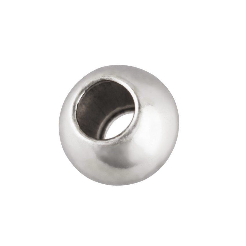 Sterling silver bead 3 mm with larger hole about 1.5 mm