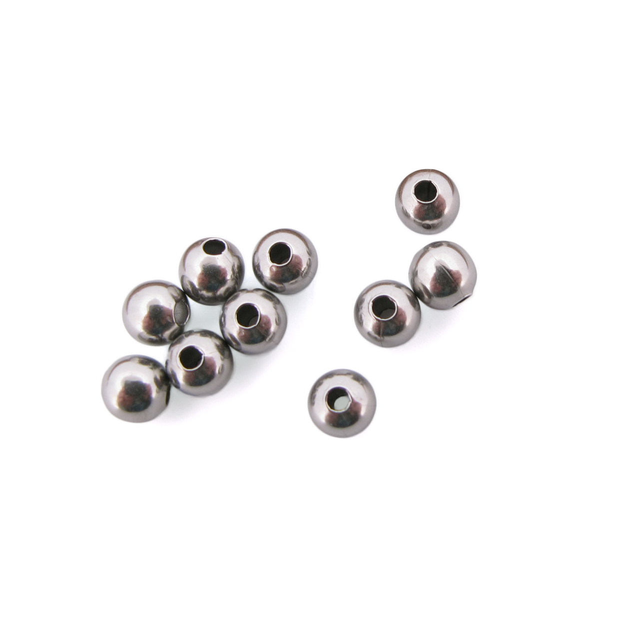Round shiny surgical steel bead 2mm