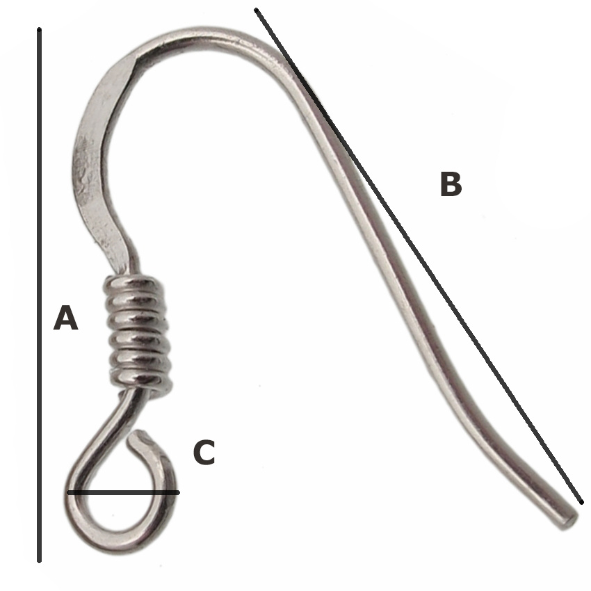 Öronkrok förgylld 19mm med Spiral – Äkta silver - 3