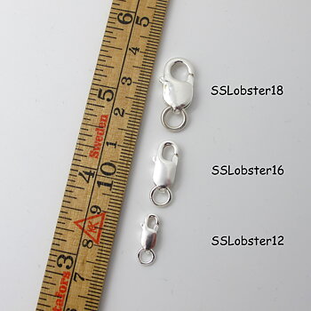 Klolås 12mm avlång i Äkta Silver