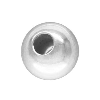 Sterlingsilver rund blank pärla 4mm med 1.2 mm hål