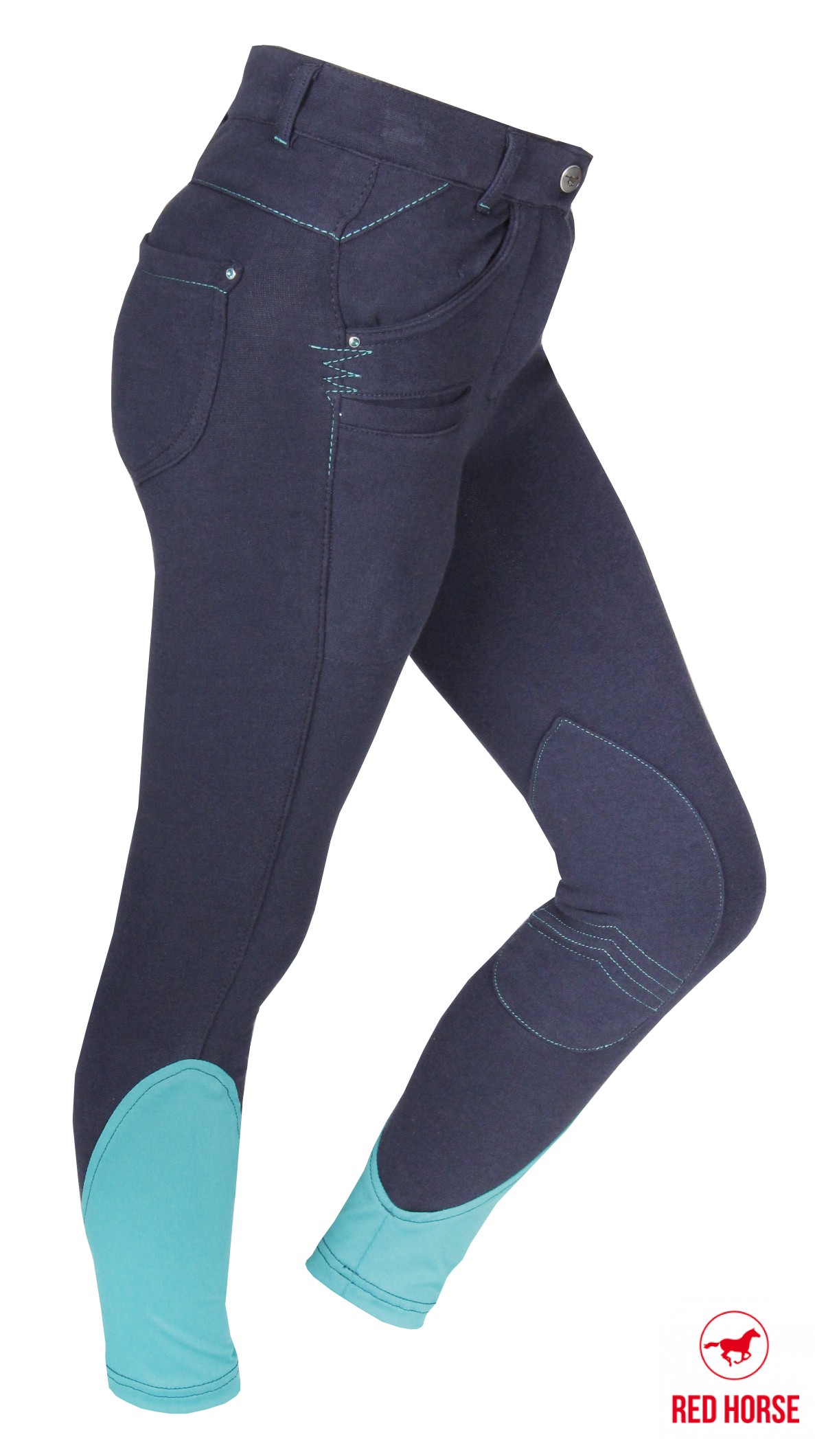 Ridbyxa Slimfit - Vit eller Marin
