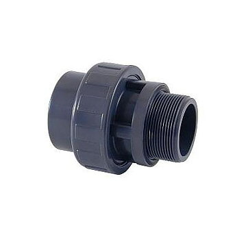PVC Union Limkoppling ø50 mm - utvändig gänga ø1½"