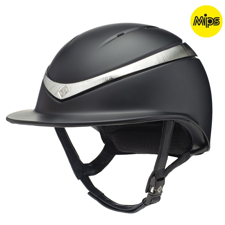 Ridhjälm Charles Owen Halo Luxe svart Platinum
