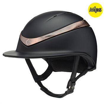 Ridhjälm Charles Owen Halo Luxe svart Rosegold