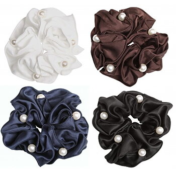Scrunchie SD  Design Satin Pearl till donut