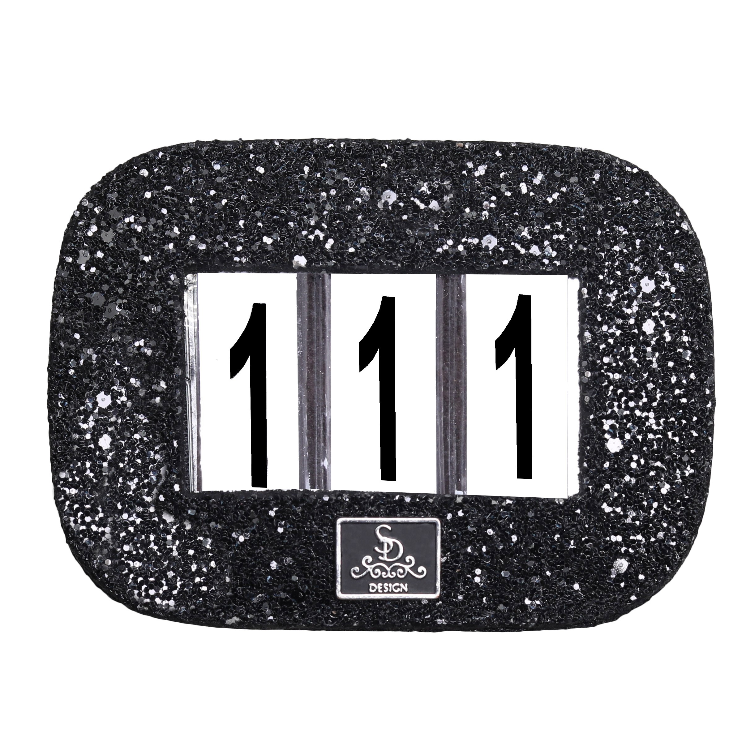 Tävlingsnummer SD Design Svart Glitter 