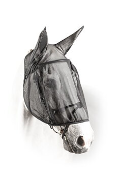 Flugmask Equiline Fly på vit häst