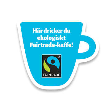 Klisterdekal kaffekopp Fairtrade