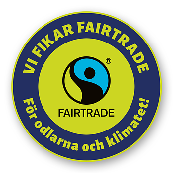 Klistermärke: Vi fikar Fairtrade