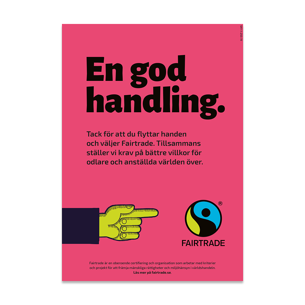 Hyllskylt: En god handling (två storlekar)