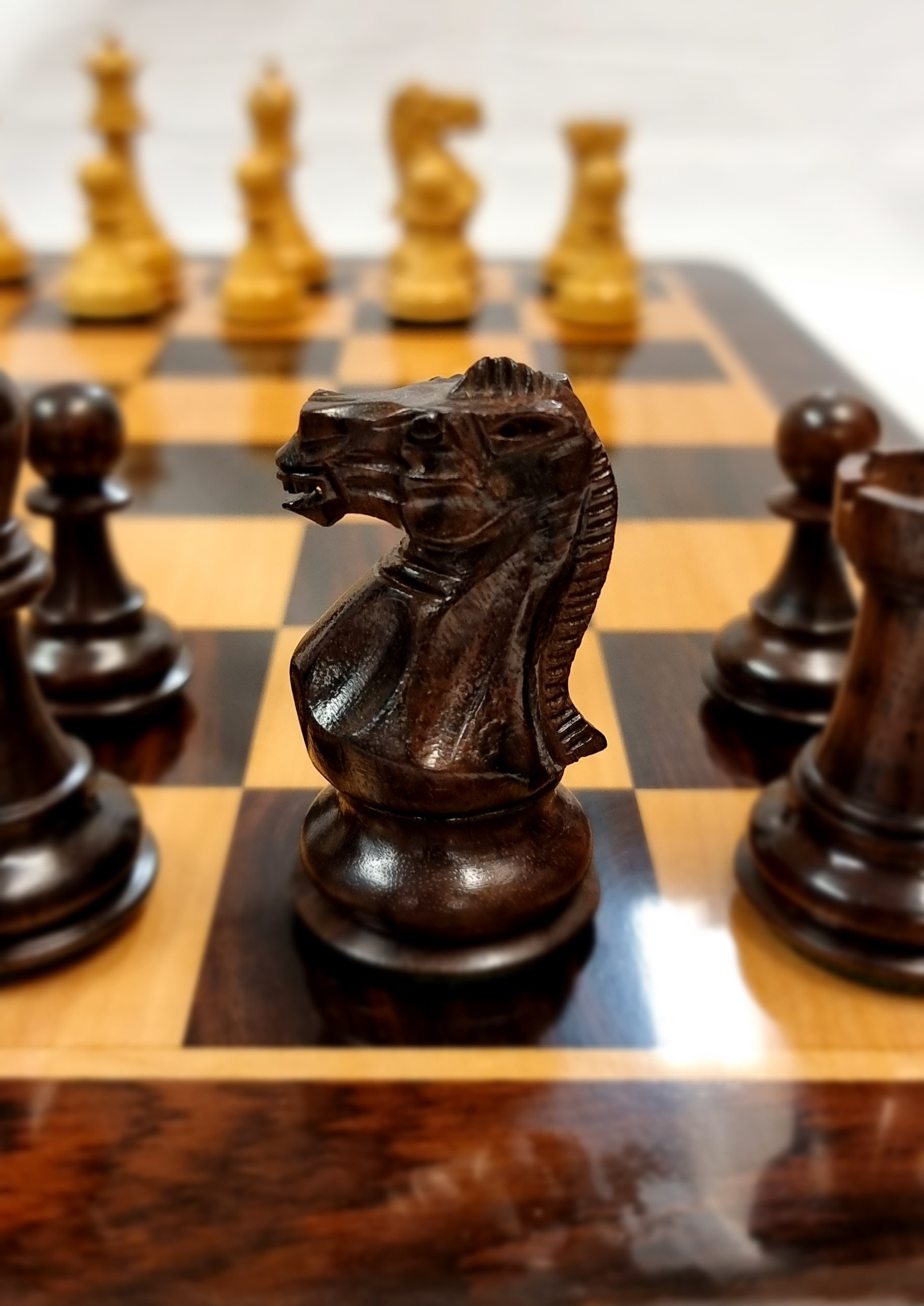 Schackpjäser Stallion  -  95 mm rosenträ - 5