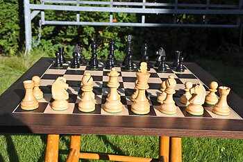Schackpjäser Staunton Classic 3.5 eboniserade