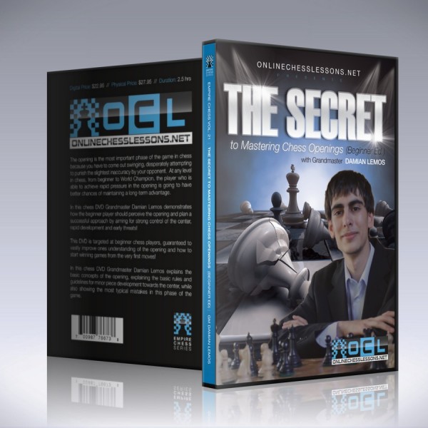 Empire Chess vol.21:The Secrets to Mastering the Chess Opening (Beginner DVD) – GM Damian Lemos