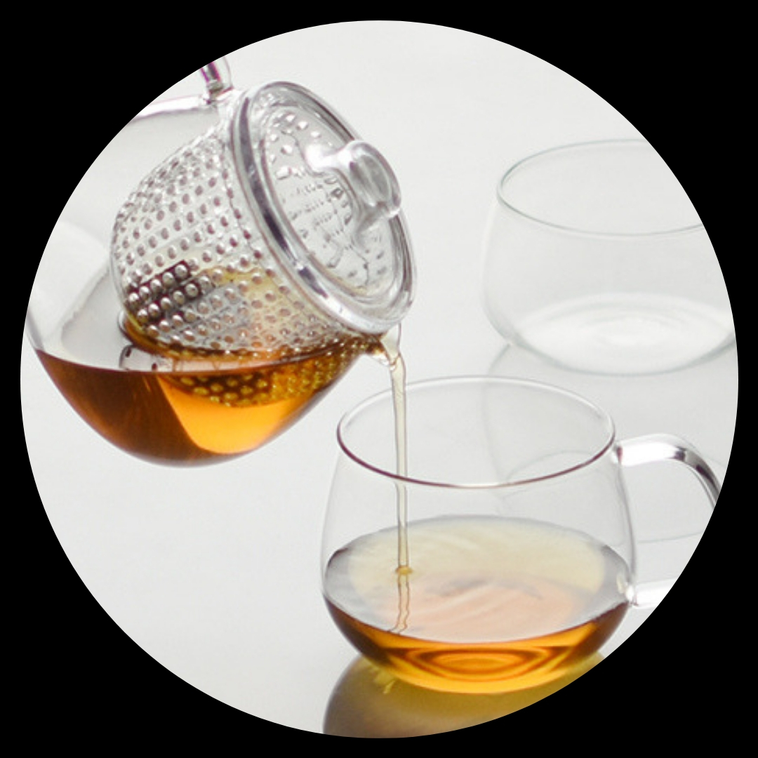 UNITEA Teapot set - tekanna i glas med plastsil S - 3