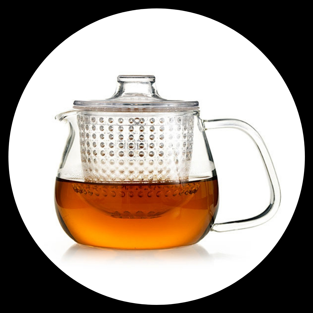 UNITEA Teapot set - tekanna i glas med plastsil S
