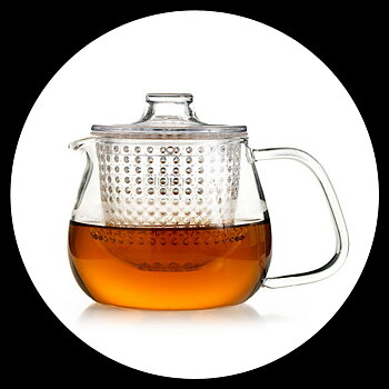 UNITEA Teapot set - tekanna i glas med plastsil S