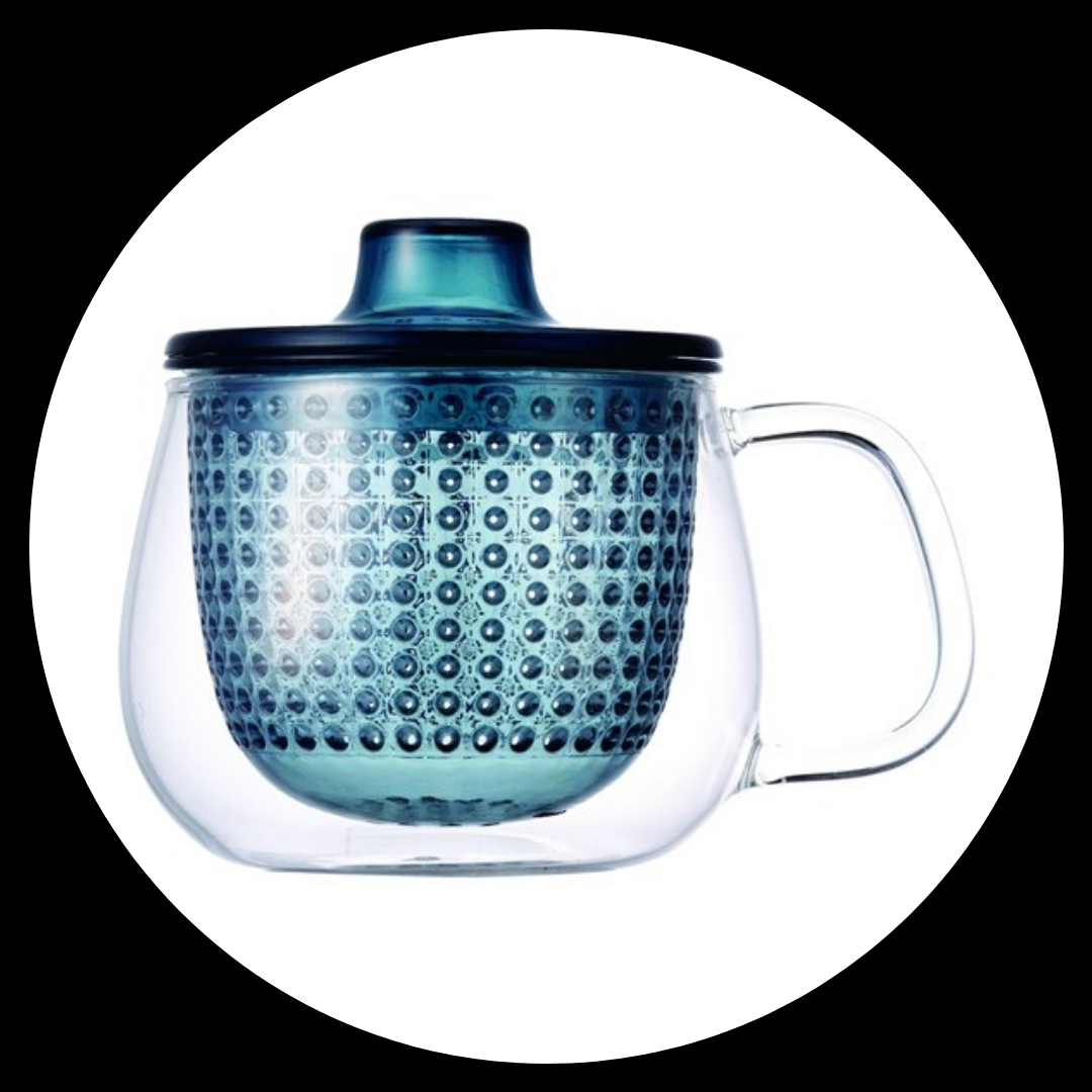 UNIMUG Navy, tekopp med blå tesil, 350 ml