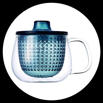 UNIMUG Navy, tekopp med blå tesil, 350 ml